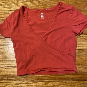 Me to We Pacsun Dark Pink Wrap Shirt Women’s Small